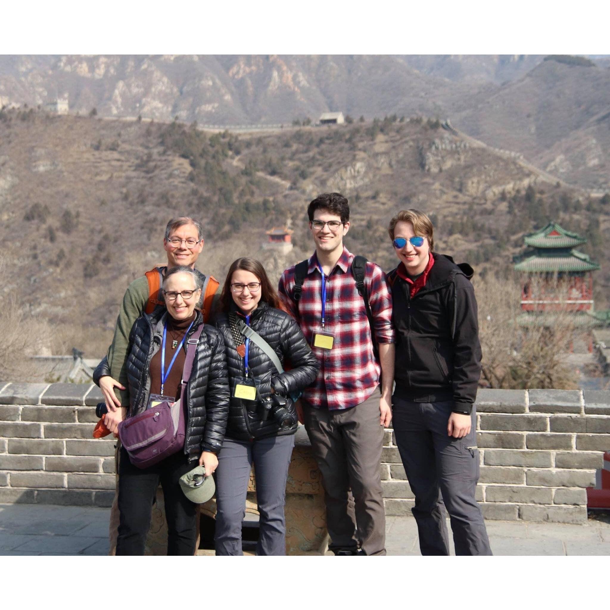 John and I plus my family on the Great Wall of China