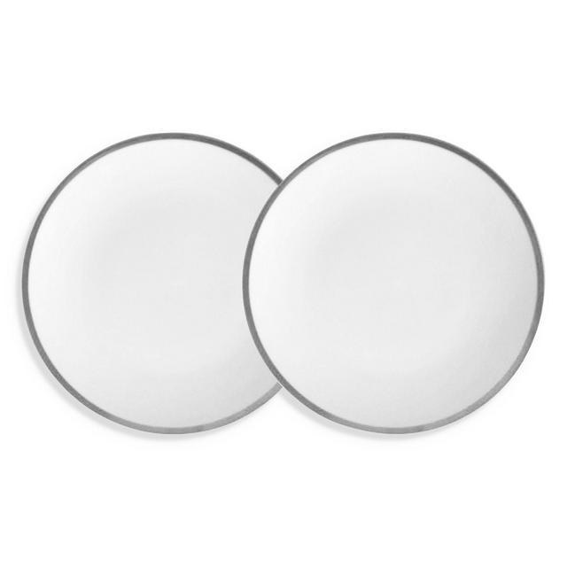 Twig New York Platinum Edge Canape/Bread Plate, Set of 2