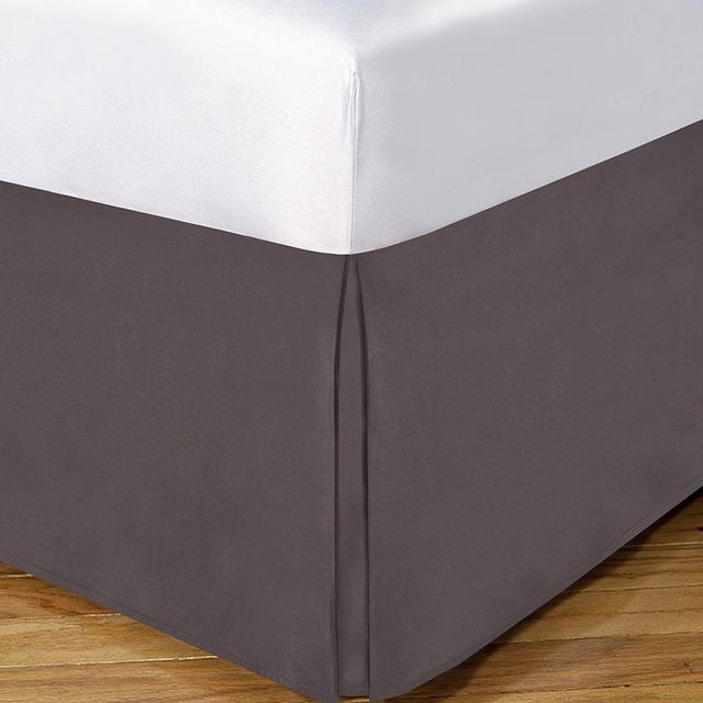 Queen Tailored Poplin Bedskirt 14" Drop Gray - Fresh Ideas