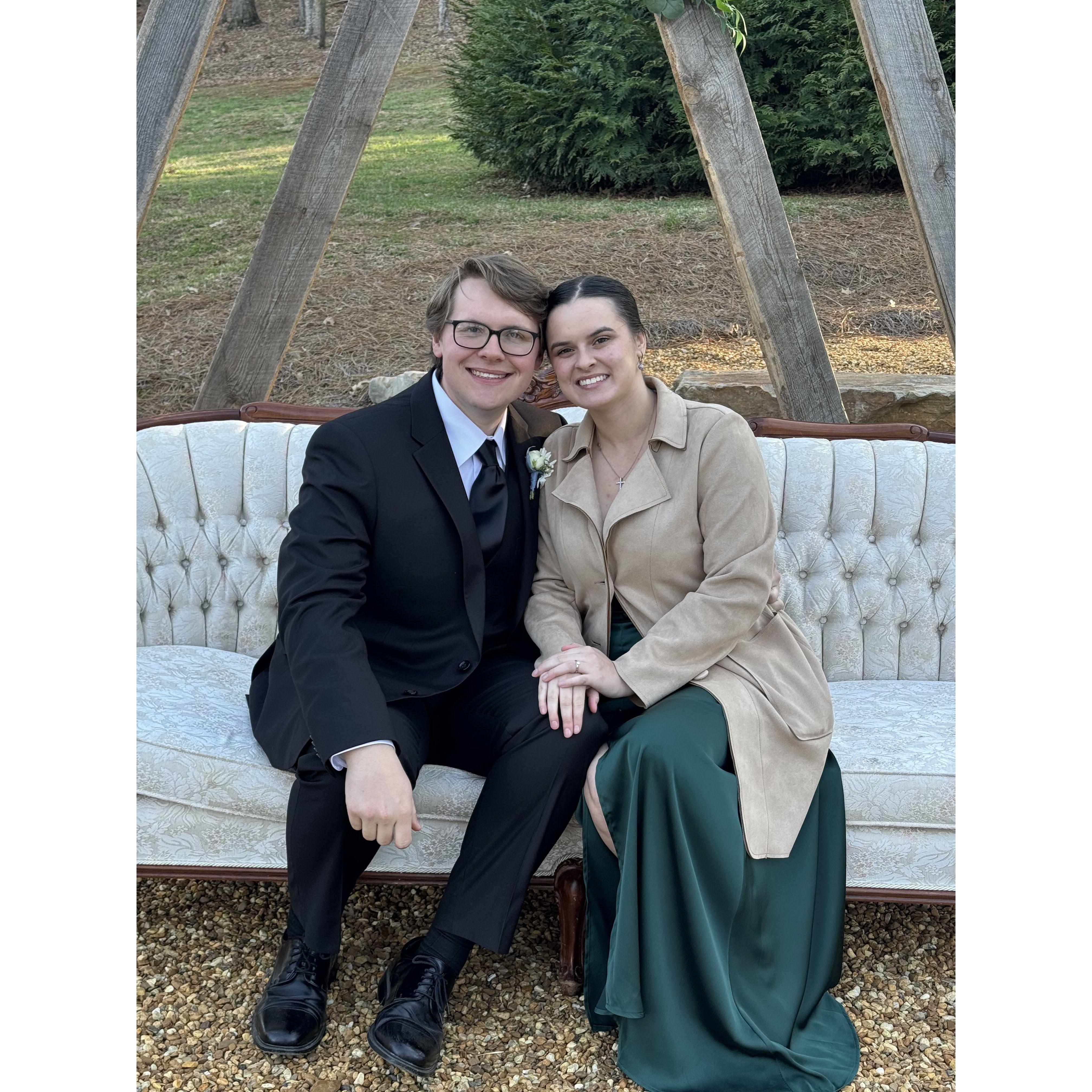 Katie Beth and I at Travis and Juliette's wedding