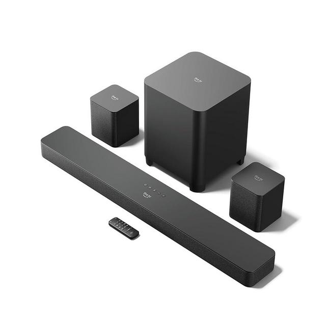 Introducing Amazon Fire TV Soundbar Plus with subwoofer and surround sound speakers, 5.1 channel, Dolby Atmos, DTS:X, clear dialogue, 2024 release