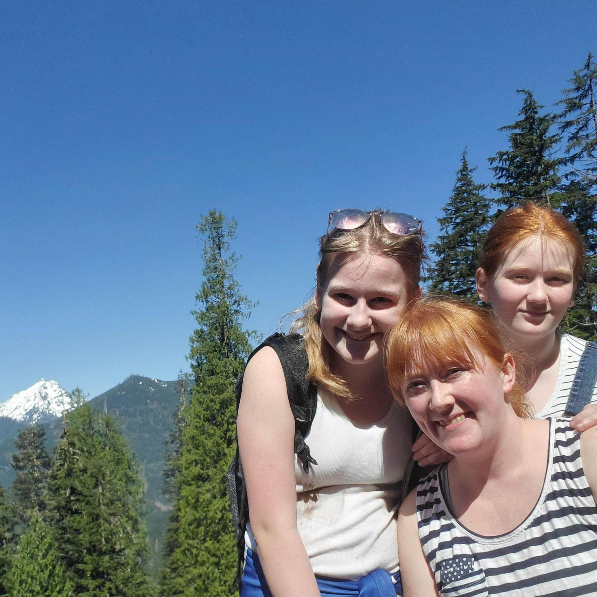 Hiking with Christabell and Honor Mara
