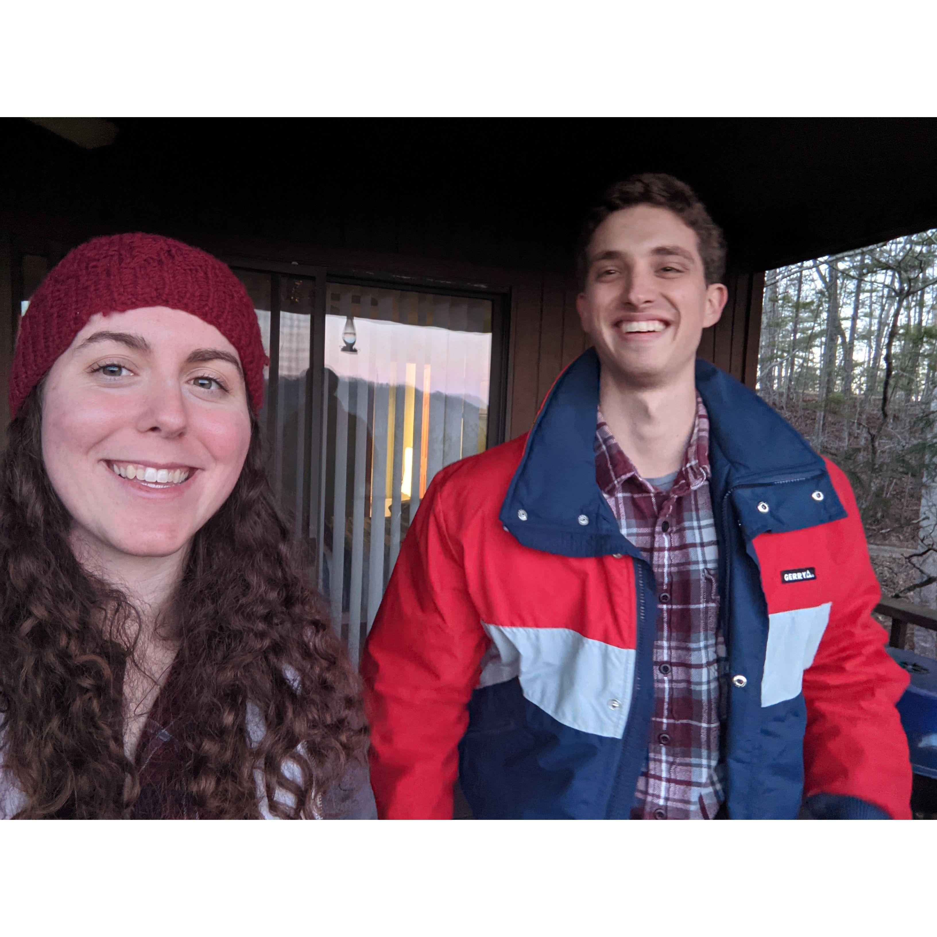 Selfie at a cabin in Murphy, NC