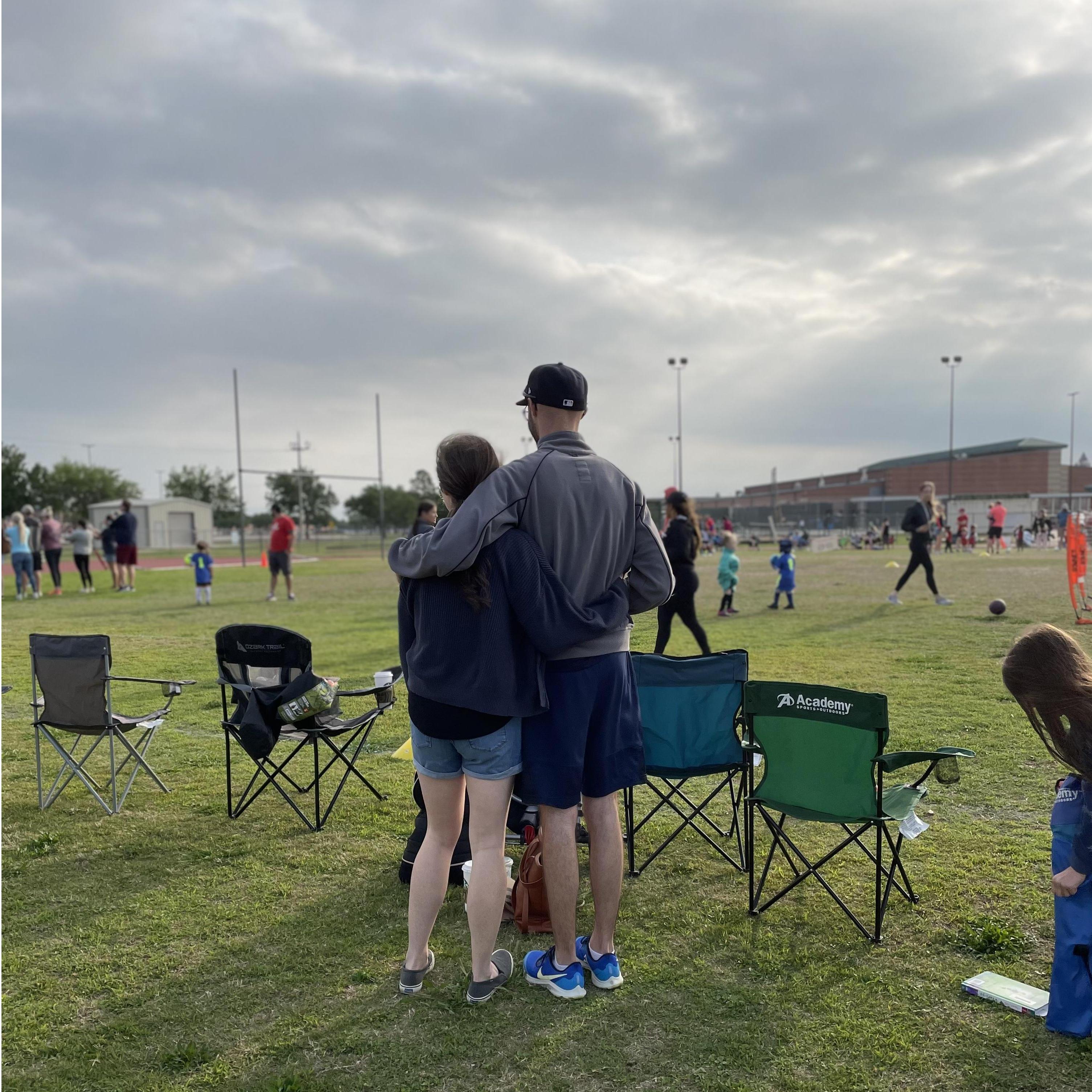 We loved watching Colin's three-year-old nephew play his first soccer game!