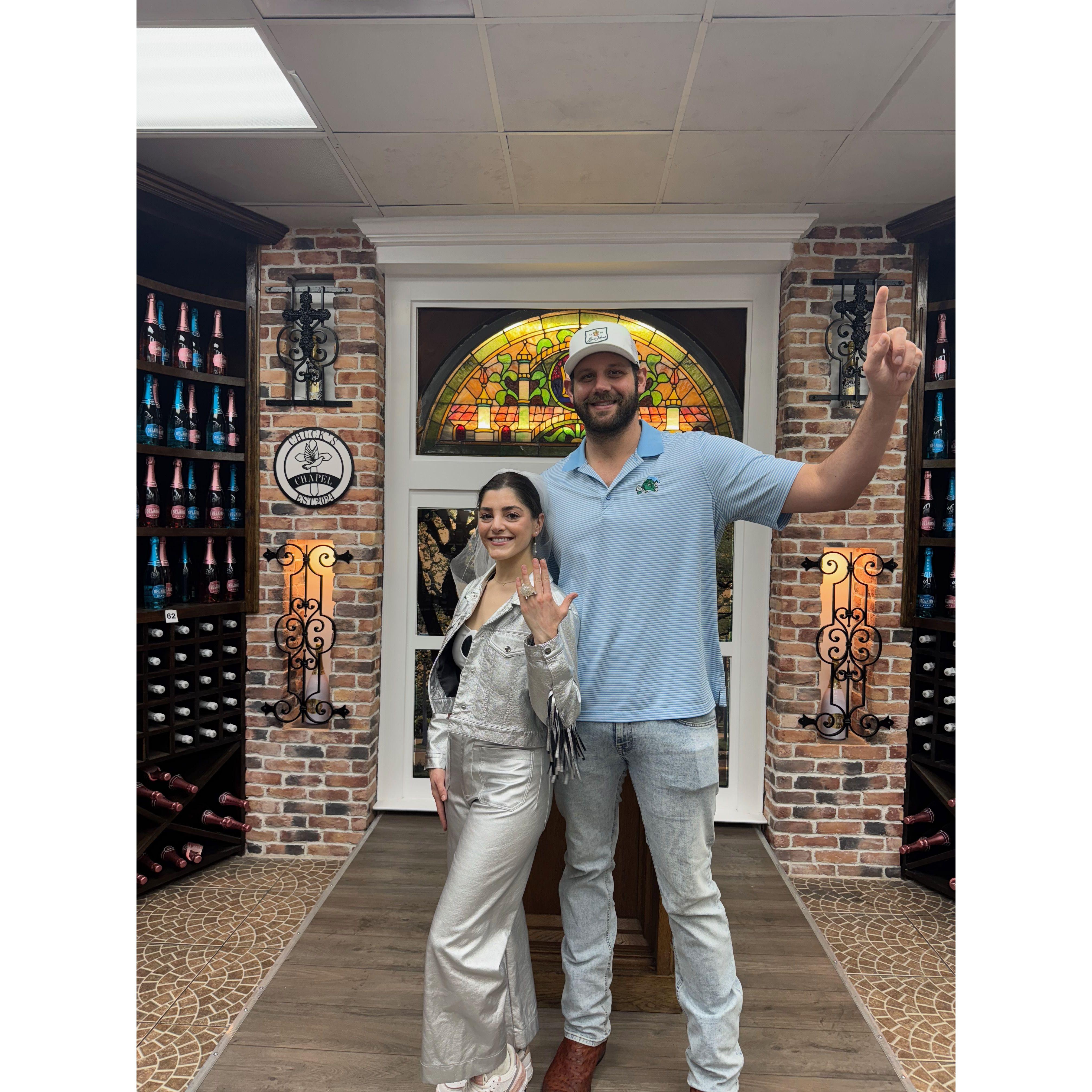 Got fake married at a chapel in a liquor store in New Orleans!
