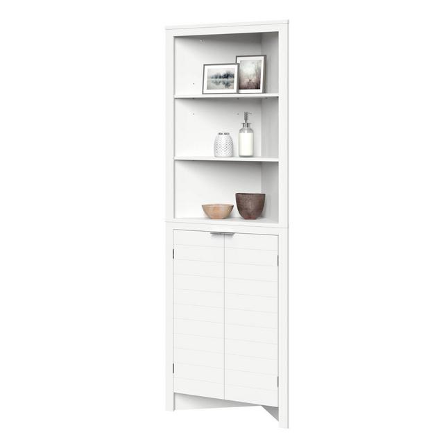 Madison Collection Tall Corner Cabinet White - RiverRidge Home