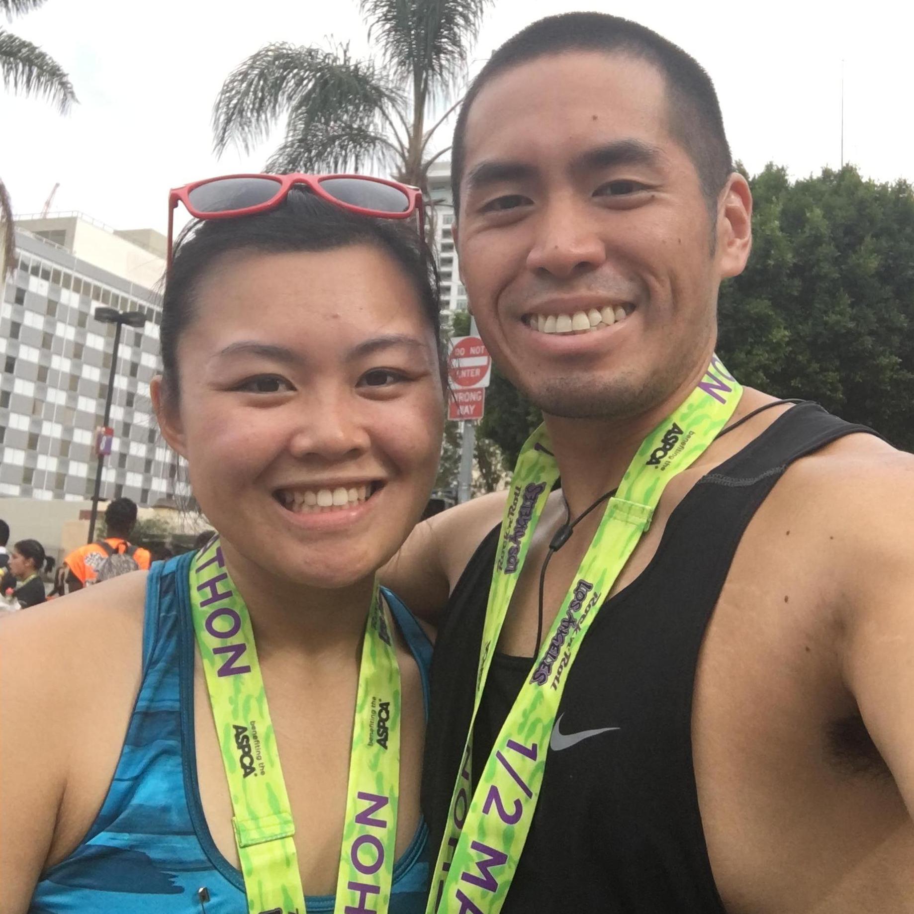 The day I asked her to be my girlfriend and finished our first half-marathon together.