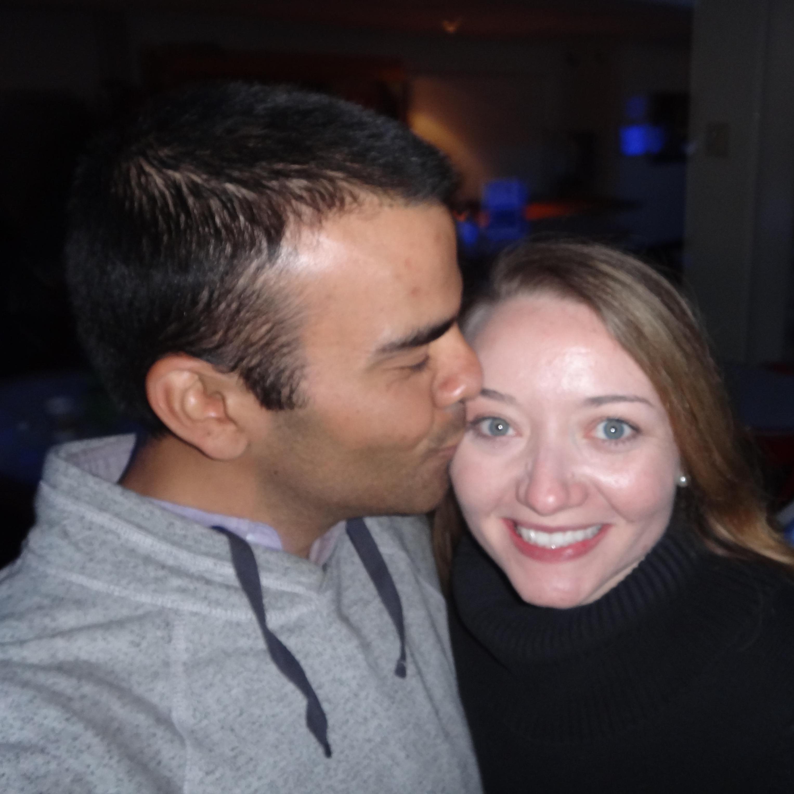 Bowling night a month or so after we met.