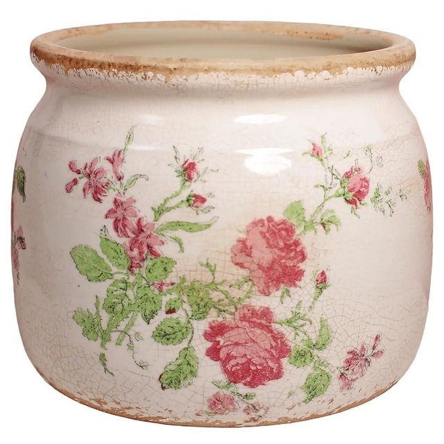 Xiaan Jiaju Ceramic Planters for Indoor Plants, Plant Pots with Drainage Hole, 6.29in. Flower Pots for Indoor Plants, Vintage Planters & Succulent Pots, Crackle Glaze Finish Plant Pots, Vintage Floral