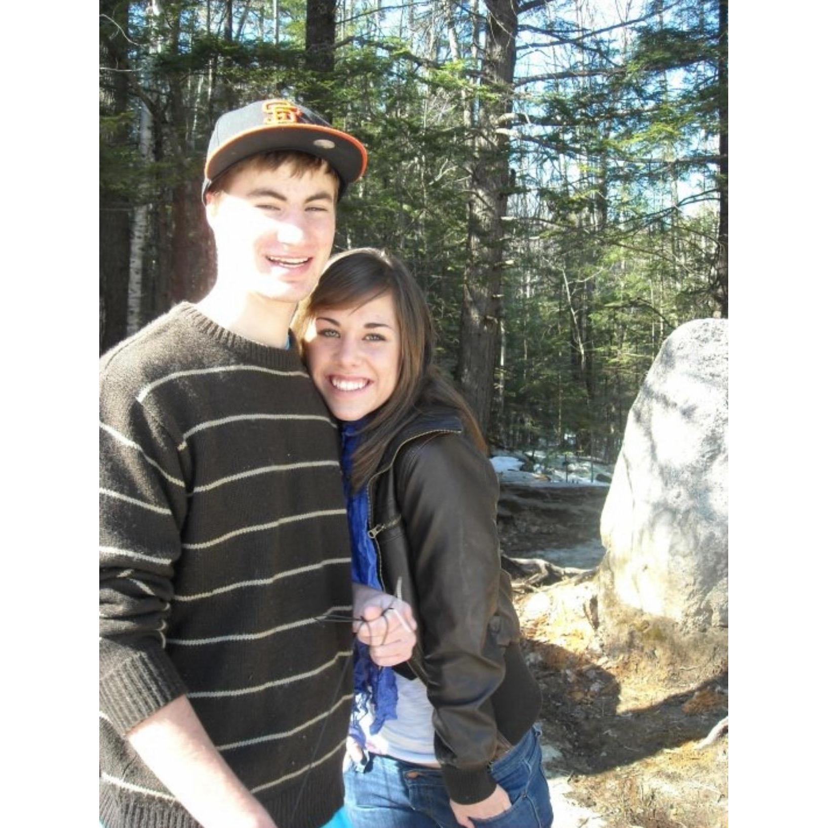 High School..Marie and her family visited Jake's family in his town; North Conway, NH.