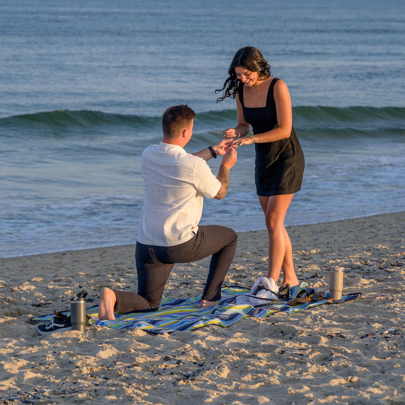 Steve's proposal at Belmar Beach in NJ!
