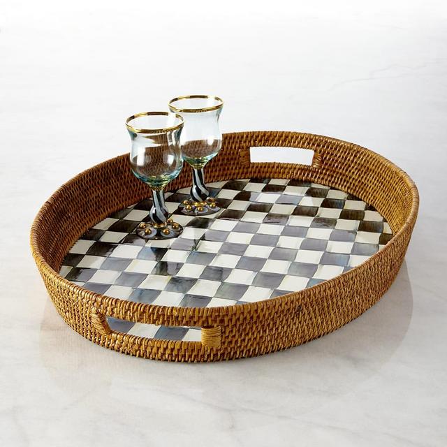 MacKenzie-ChildsCourtly Check Rattan Party Tray