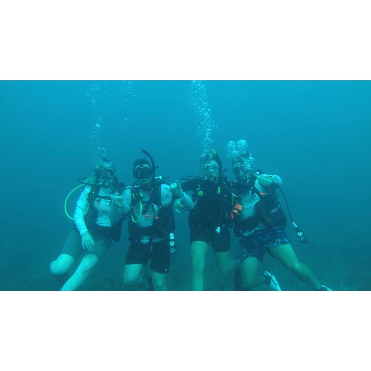 Our final dive to get PADI certified with our besties