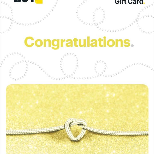 Best Buy GC - $50 WEDDING TIE THE KNOT GIFT CARD