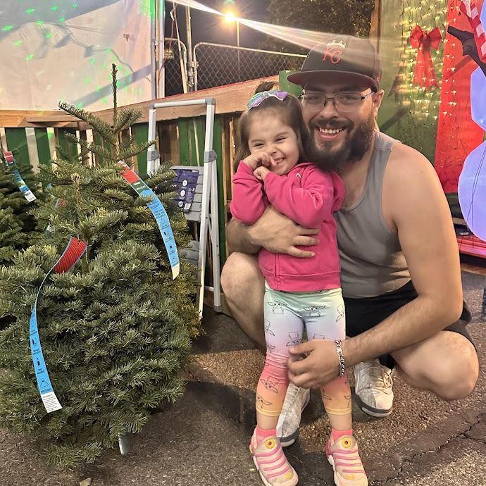 Tiny girl found a Tiny tree!