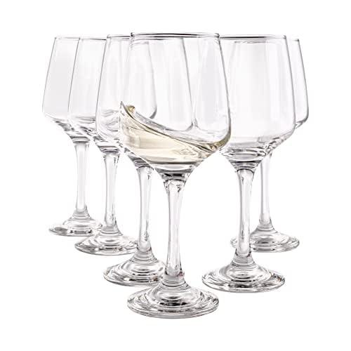 Vikko Wine Glasses, 9.5 Ounce White Red Wine Glasses Set of 6, Lead-Free Premium Crystal Clear Glass, Elegant Style Long Stem Wine Glasses, Great Wedding, Houswarming, Holiday Gift