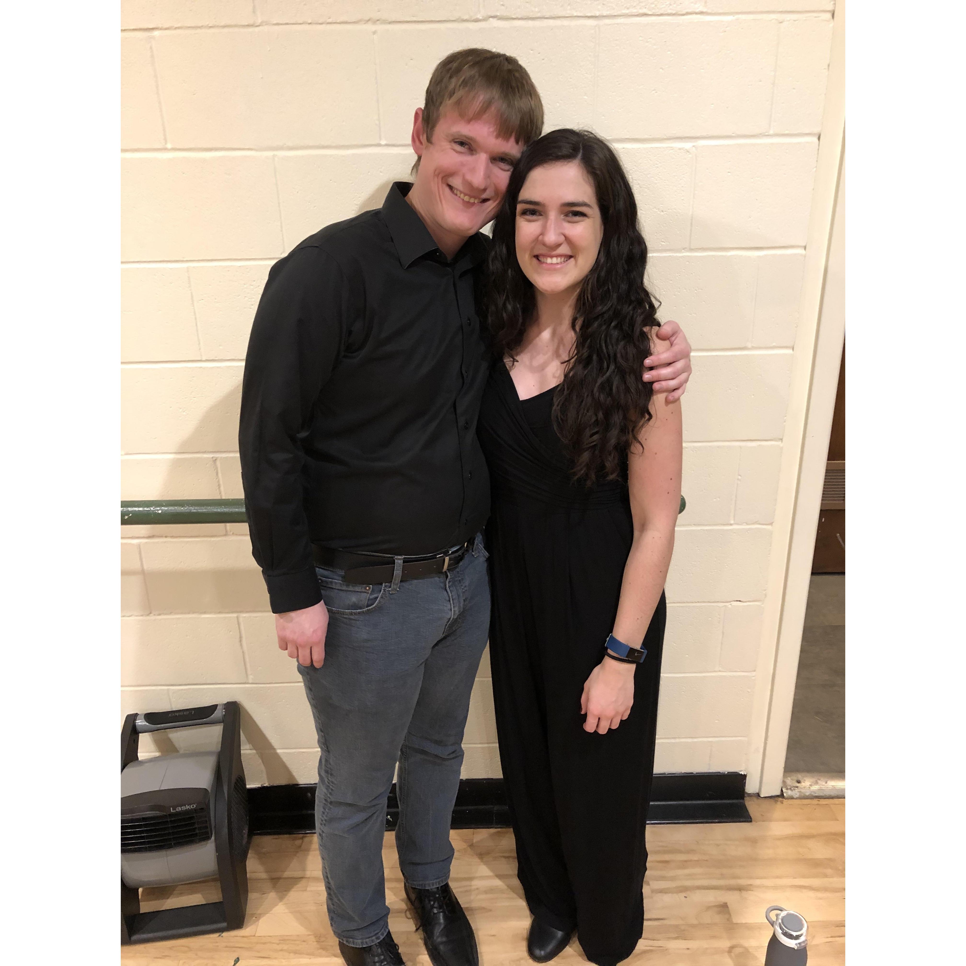 Dressed up for swing dancing!