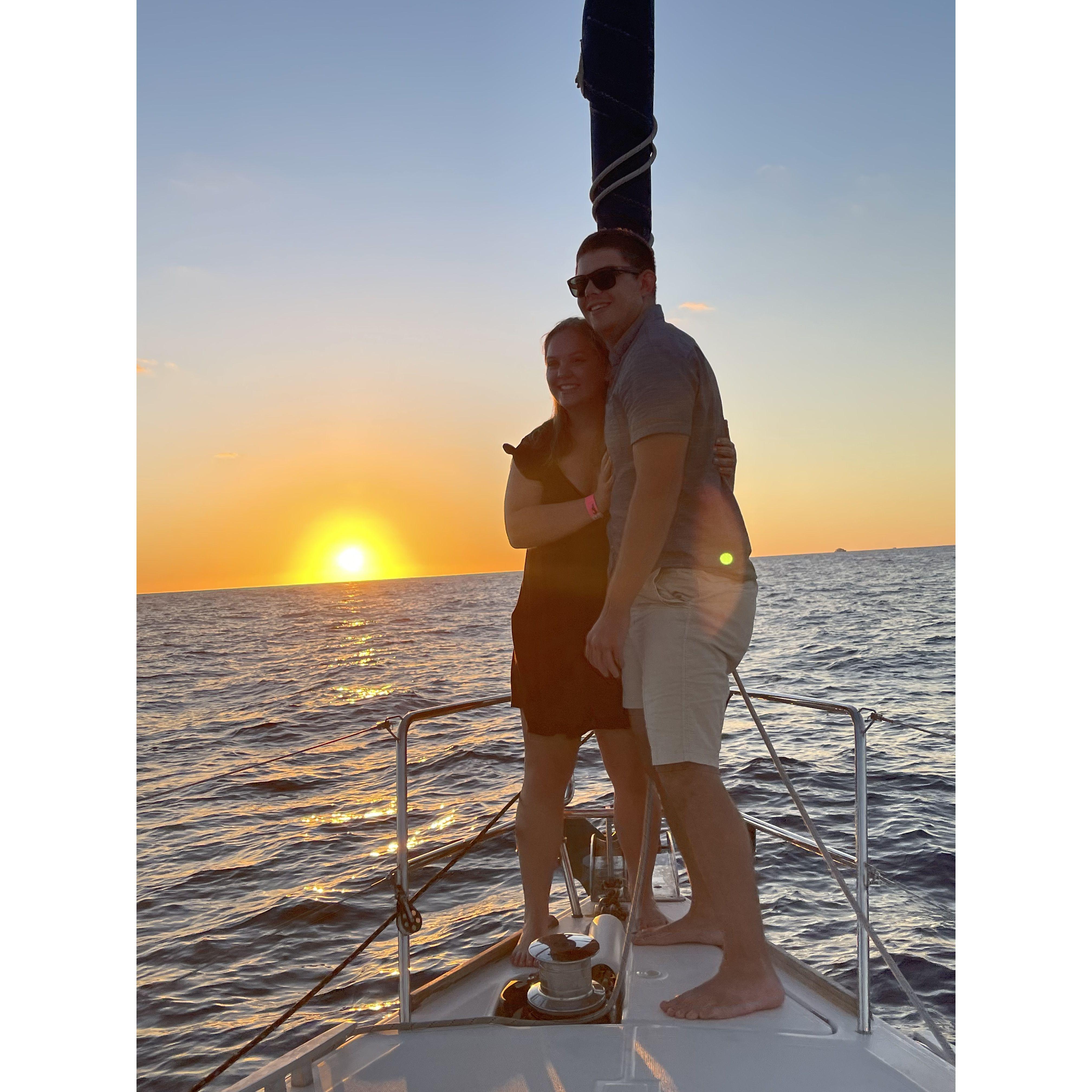 Sunset sailing in Cabo.