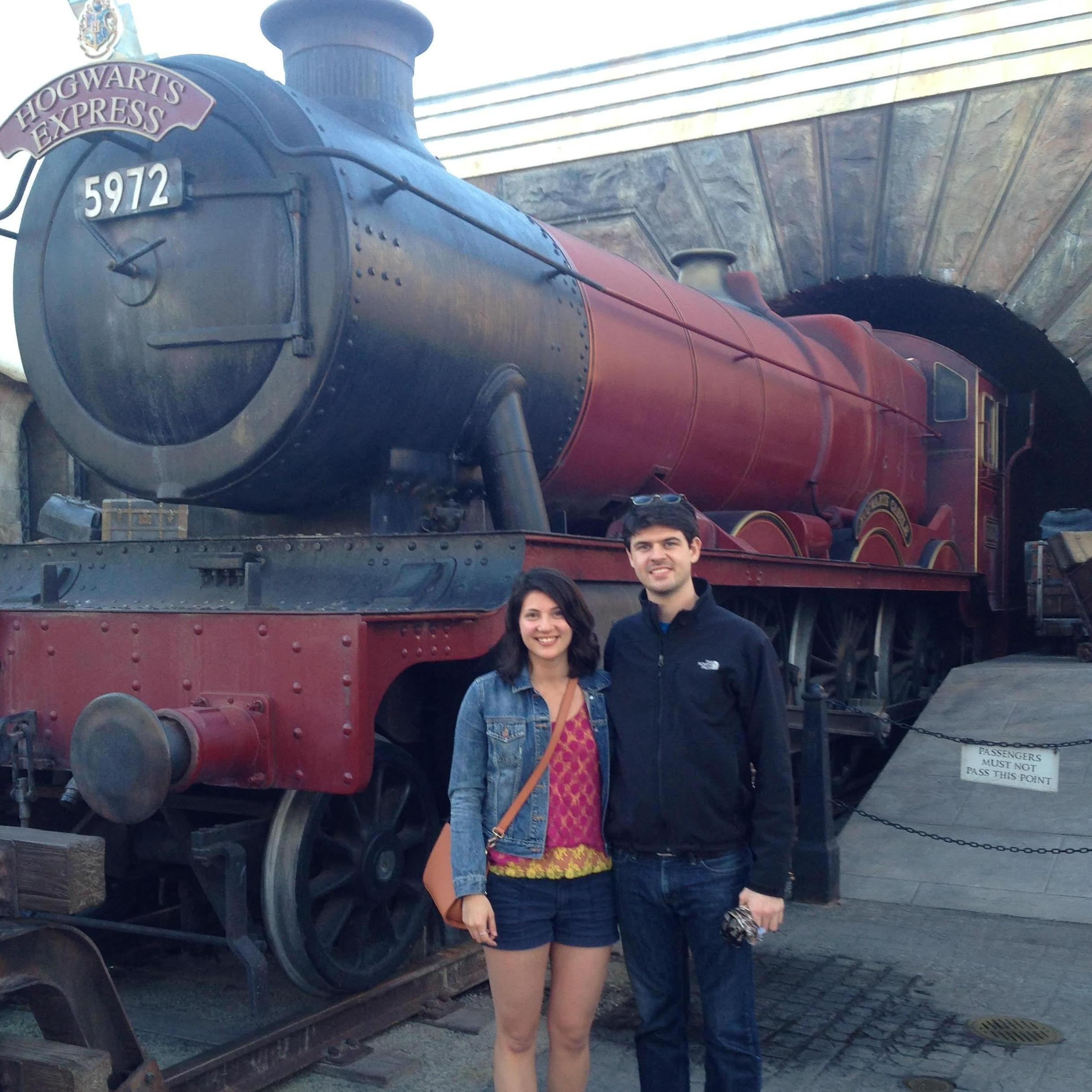 Our second date! 
At Harry Potter World...