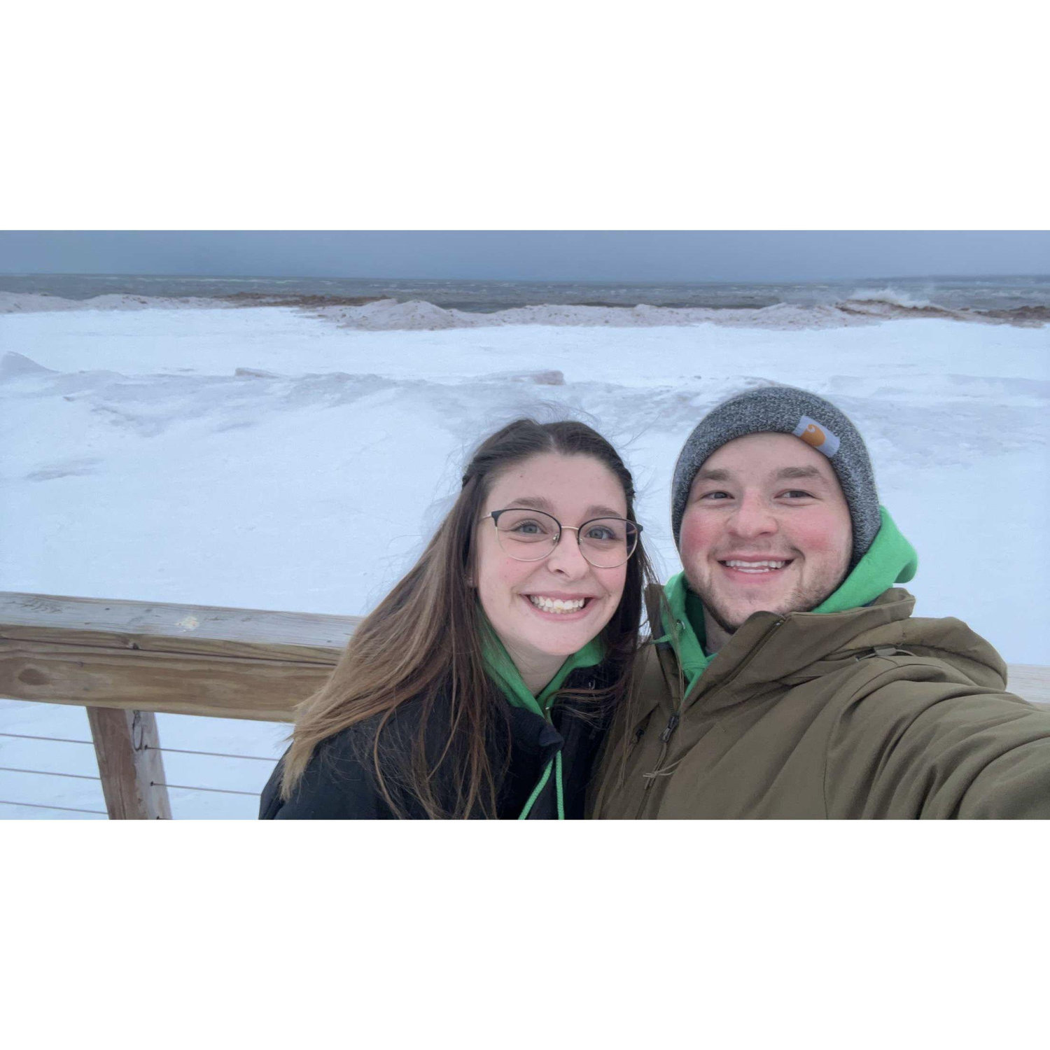 For their first St Patrick's Day Marin had just gotten over COVID, and Jake had just gotten COVID, so they went on a getaway weekend to Duluth instead of the Crosslake St Patricks Day Parade