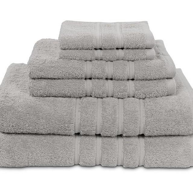 Designer MyTowels 6-Piece Set Premium Shirpur Cotton, Pearl Gray