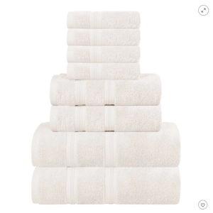 Smart Dry Cotton Medium Weight Solid Towel Set by Blue Nile Mills