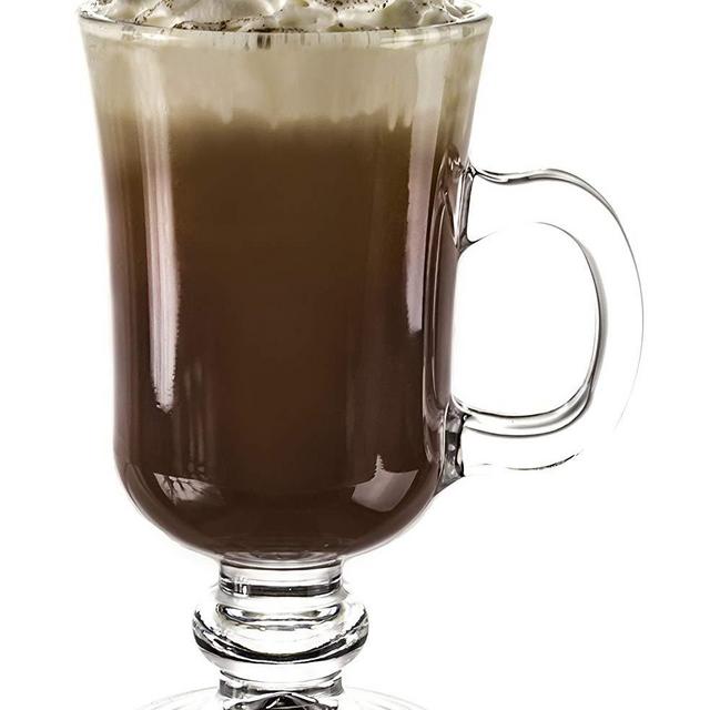 Original Footed Clear Glass Irish Coffee Mug, Set of 6 - 7.75 Ounce