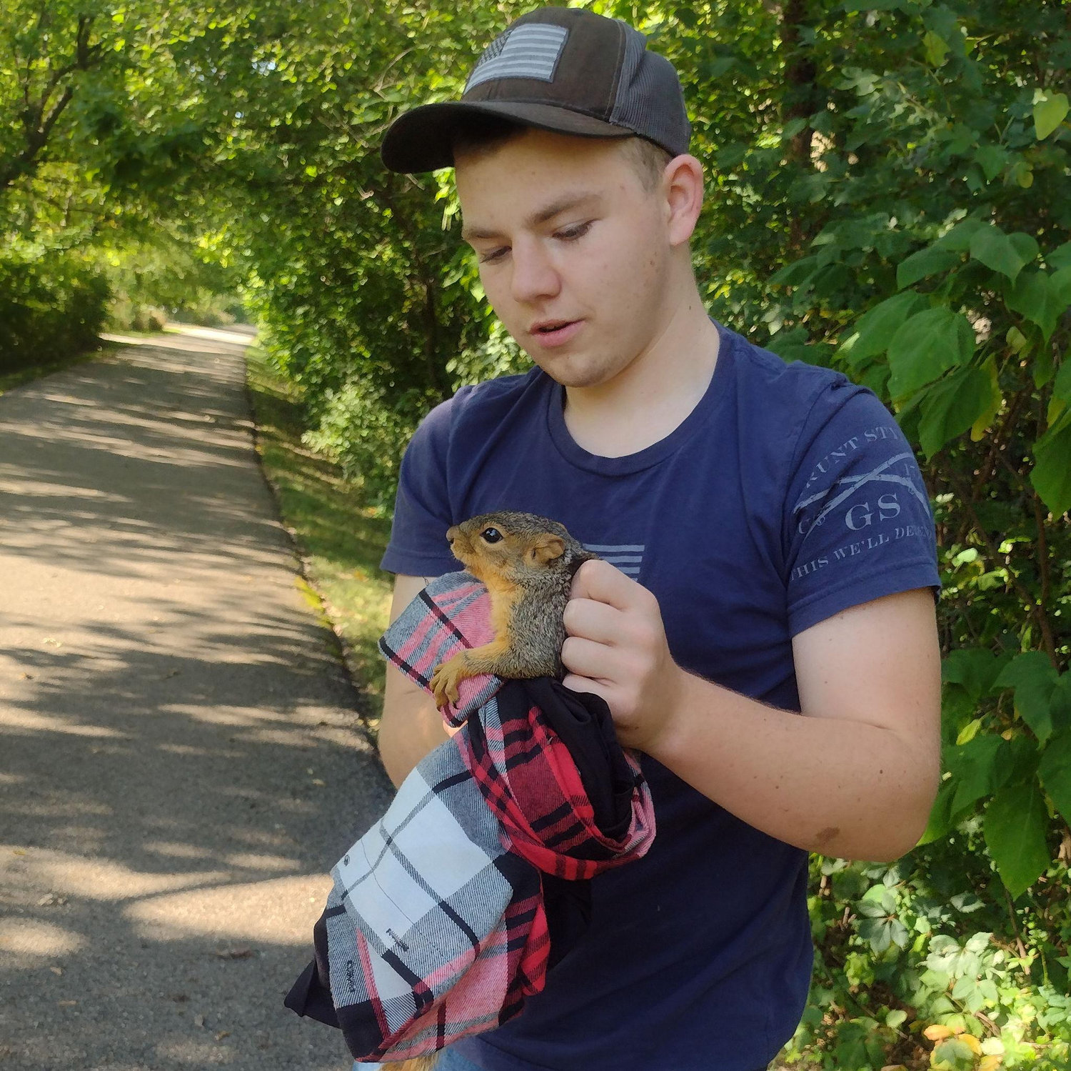 We found a squirrel whose back legs didn't work to well