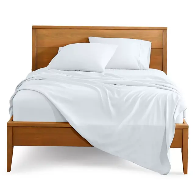 Full White 4 Piece Ultra-Soft Double Brushed Sheet Set by Bare Home