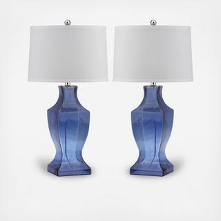 Glass Bottom Lamp, Set of 2
