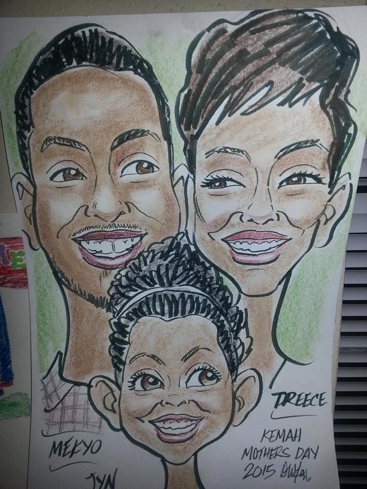 Mothers Day 2015! Patrice loves how once the sketch artist finished the drawing he says, "HA! Nailed it!" lol #Had2BeThere
