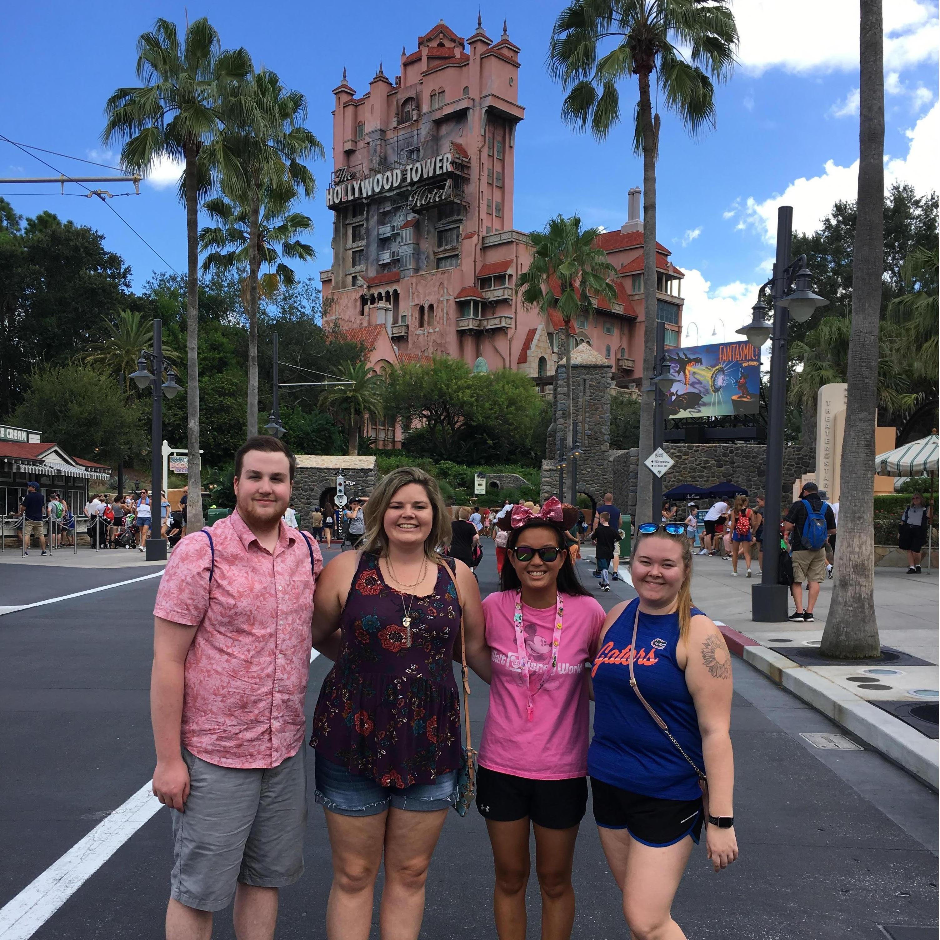 Theresa and Natalie with Mikayla and Jake at Disney World - August 2018.
