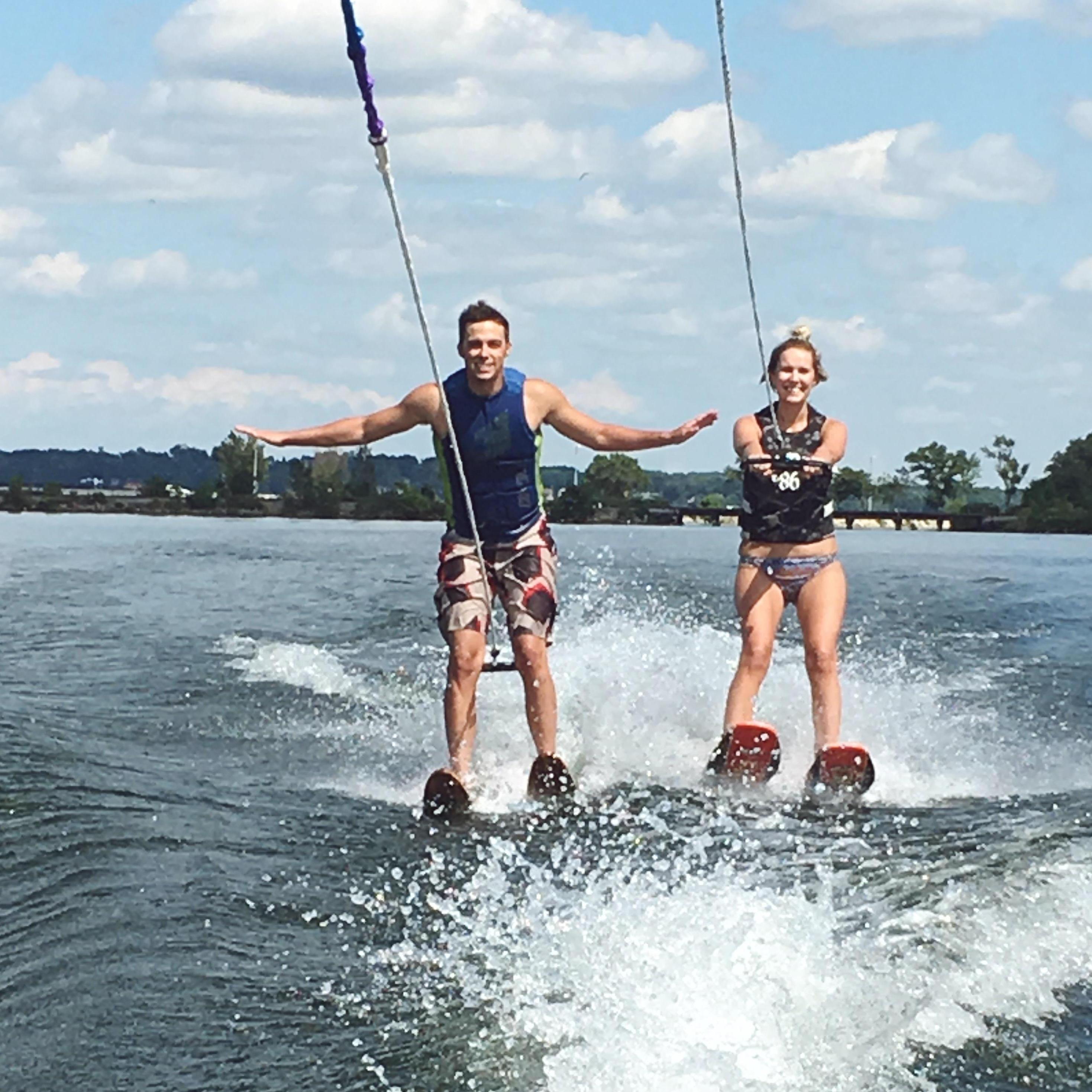 Waterskiing on the Monona Bay in Madison