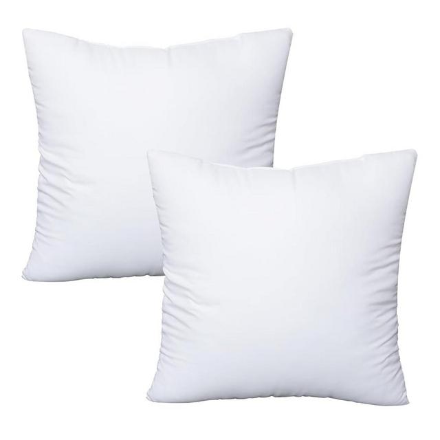 OKBA Throw Pillows Insert Set of 2, with 100% Cotton Cover,Bed and Couch - Indoor Hotel Decorative Pillows, 20x20 in White Pillows Inserts