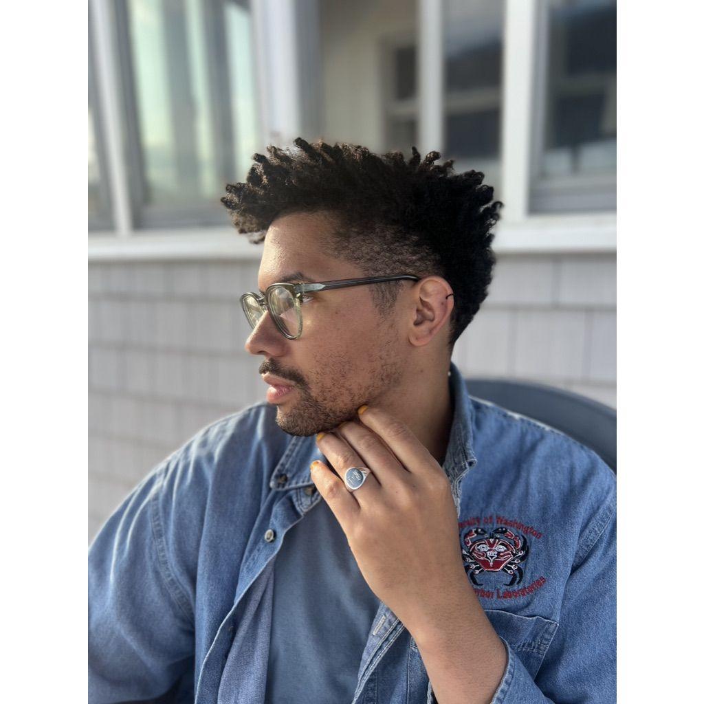 Loranzie modeling his engagement ring