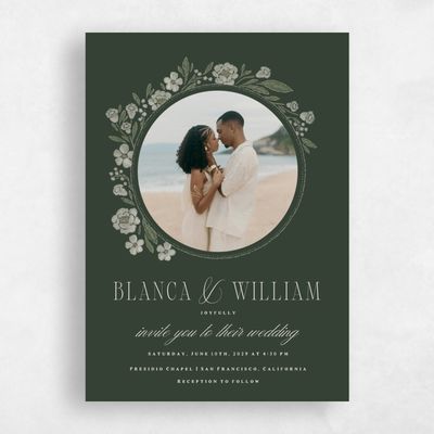 Deep Forest, Green Wedding Invitation - Persephone Photo