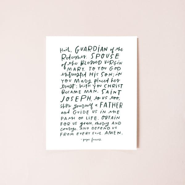 Saint Joseph Prayer 8x10 Print