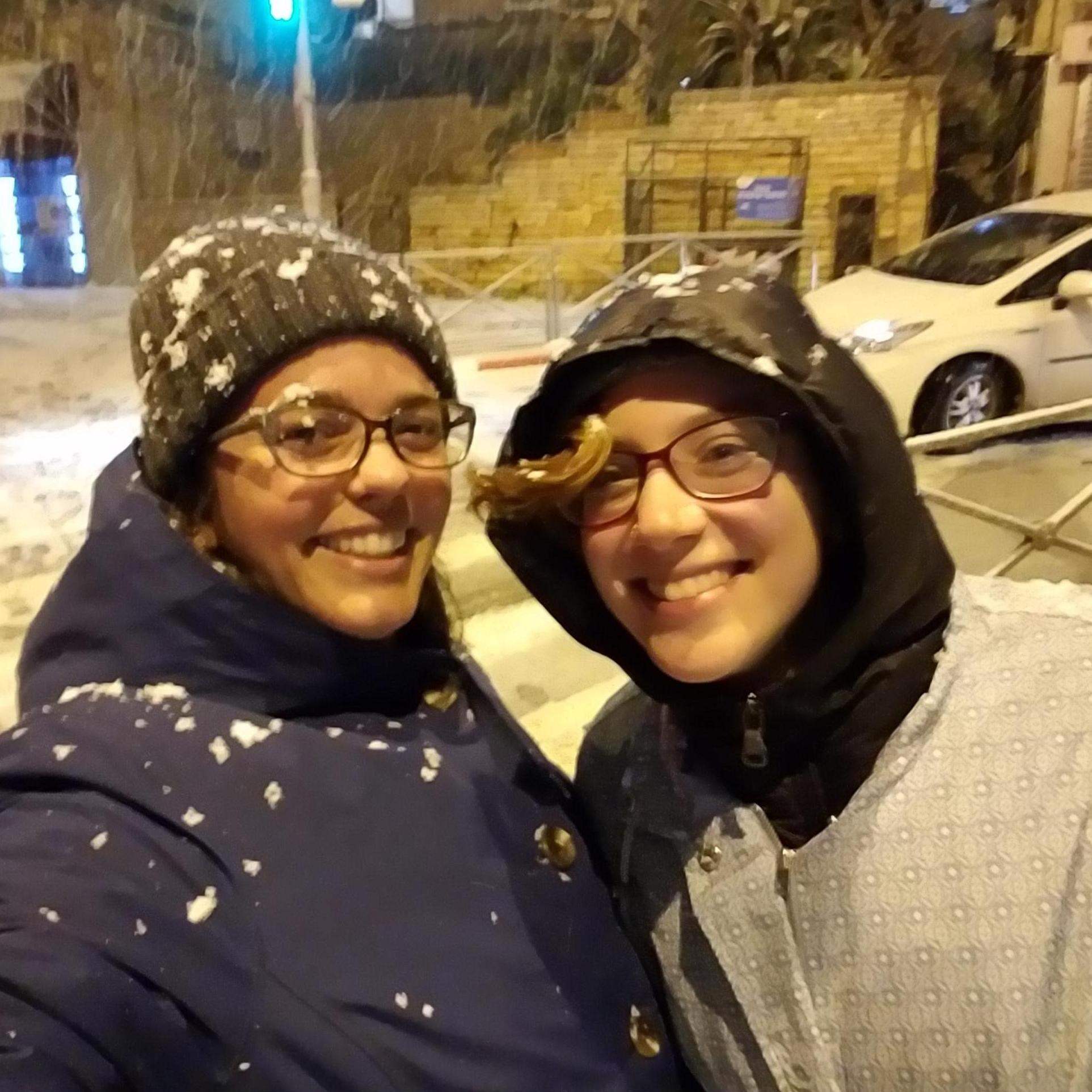 A rare Jerusalem snow (enough for a real snowball fight right after this!)