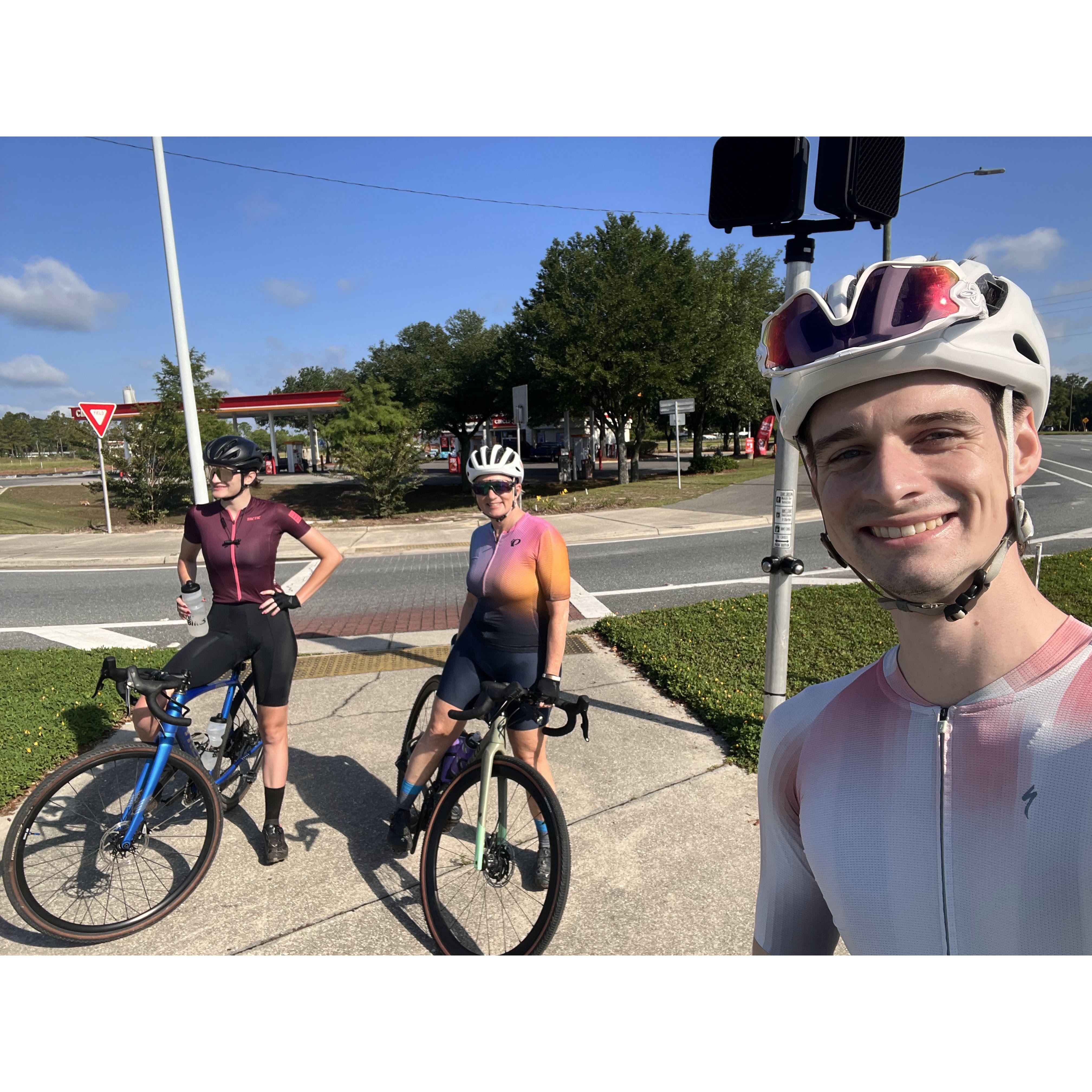 Riding with Will's mom! Summer 2024 when she and Tom visited Tallahassee.