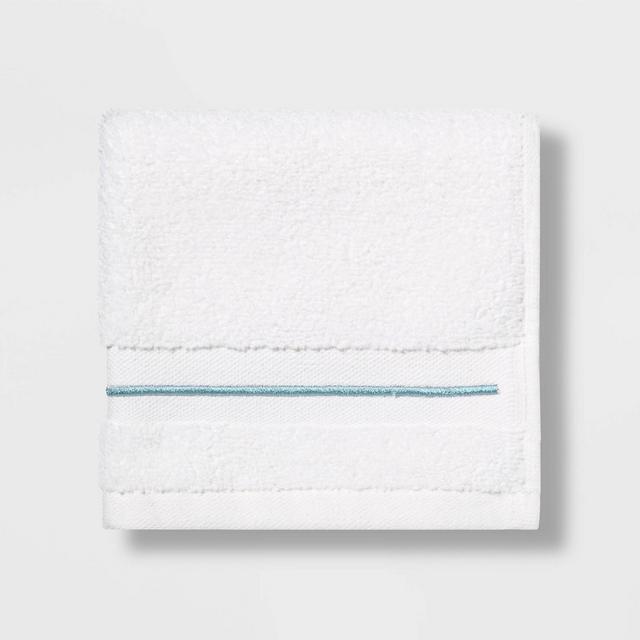 Spa Washcloth Aqua Stripe - Threshold Signature™
