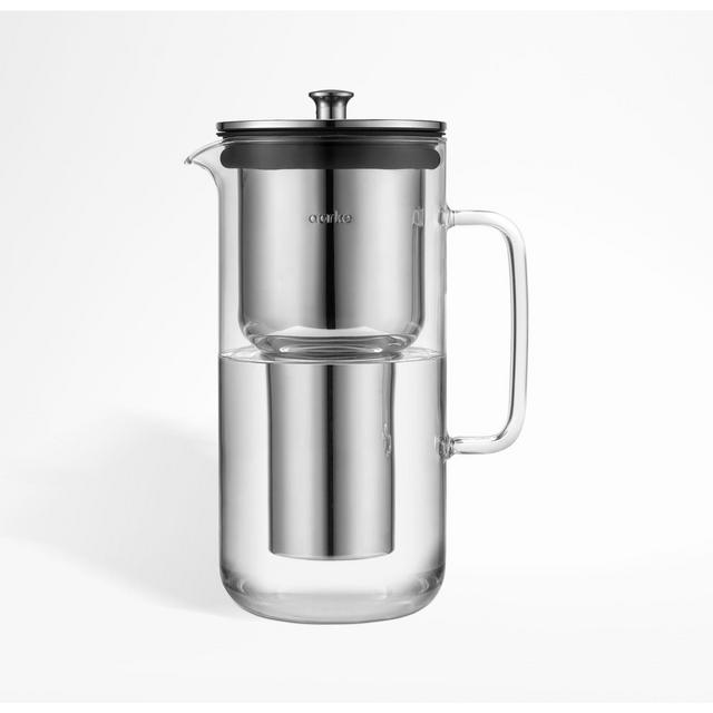Aarke Purifier Glass Water Pitcher with Stainless Steel Filter