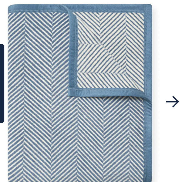 Harborview Herringbone Cornflower Blanket