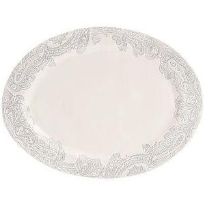 Scarlett 17" X 13.5" Serve Platter, Grey