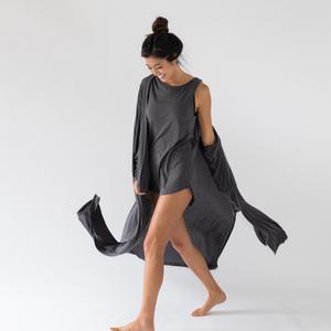Pima Long Cardigan - Eclipse