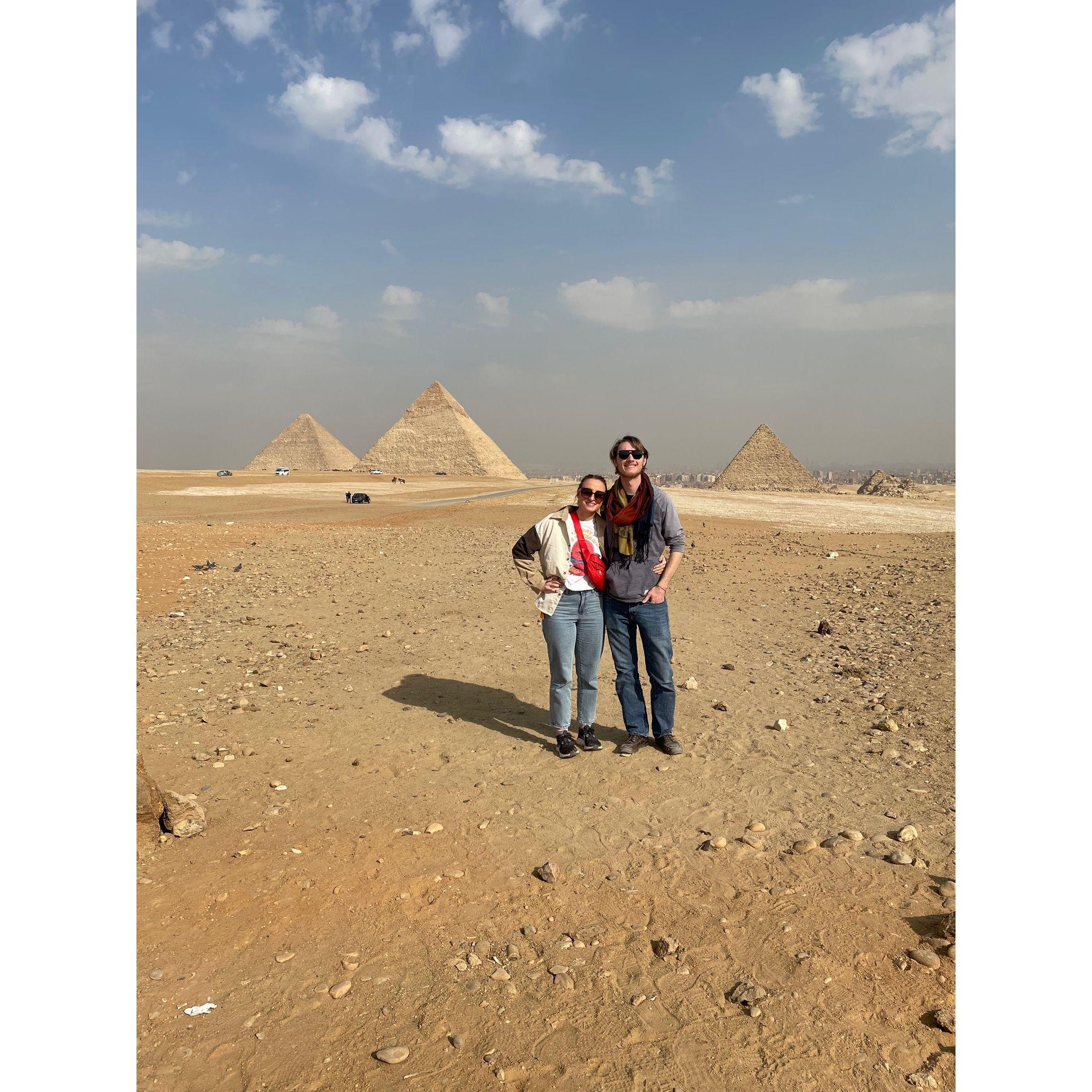 The pyramids of Giza in Egypt (2023).