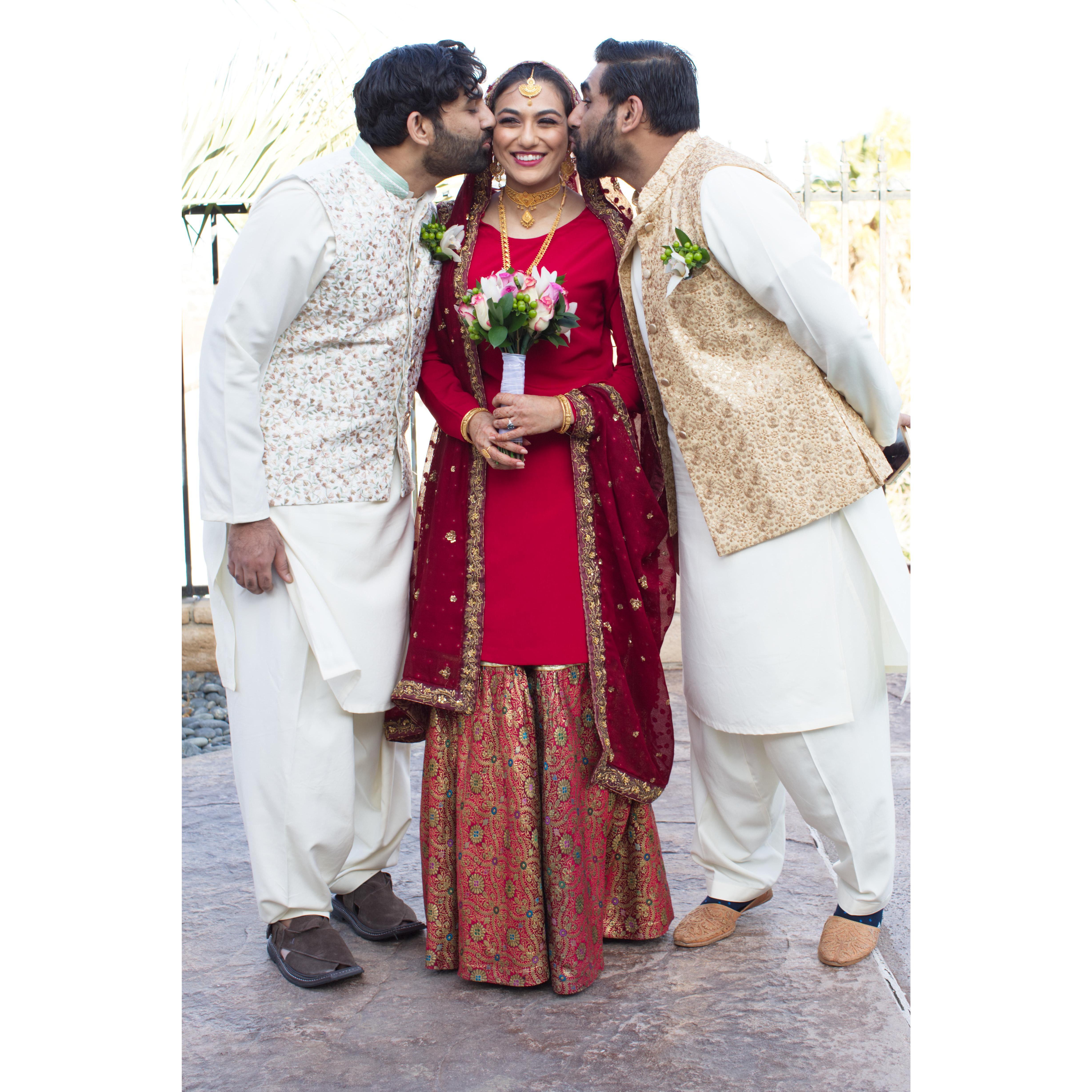 Ammarah with her two older brothers, Affan and Affad Shaikh