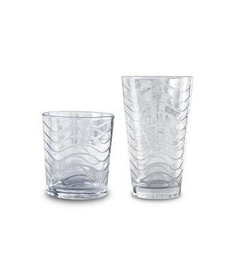 Circle Glass Pulse Entertaining Glasses, Set of 16