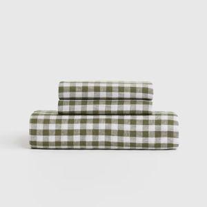 Green Checkered - Queen Sheet Set