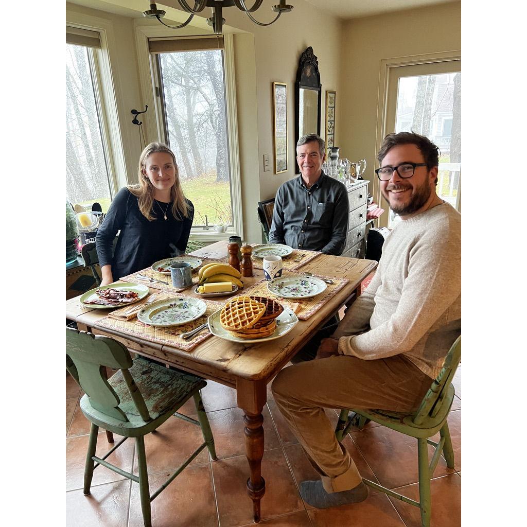 Christine and Cam come for breakfast