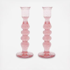 Provence Medium Candlestick Holder, Set of 2